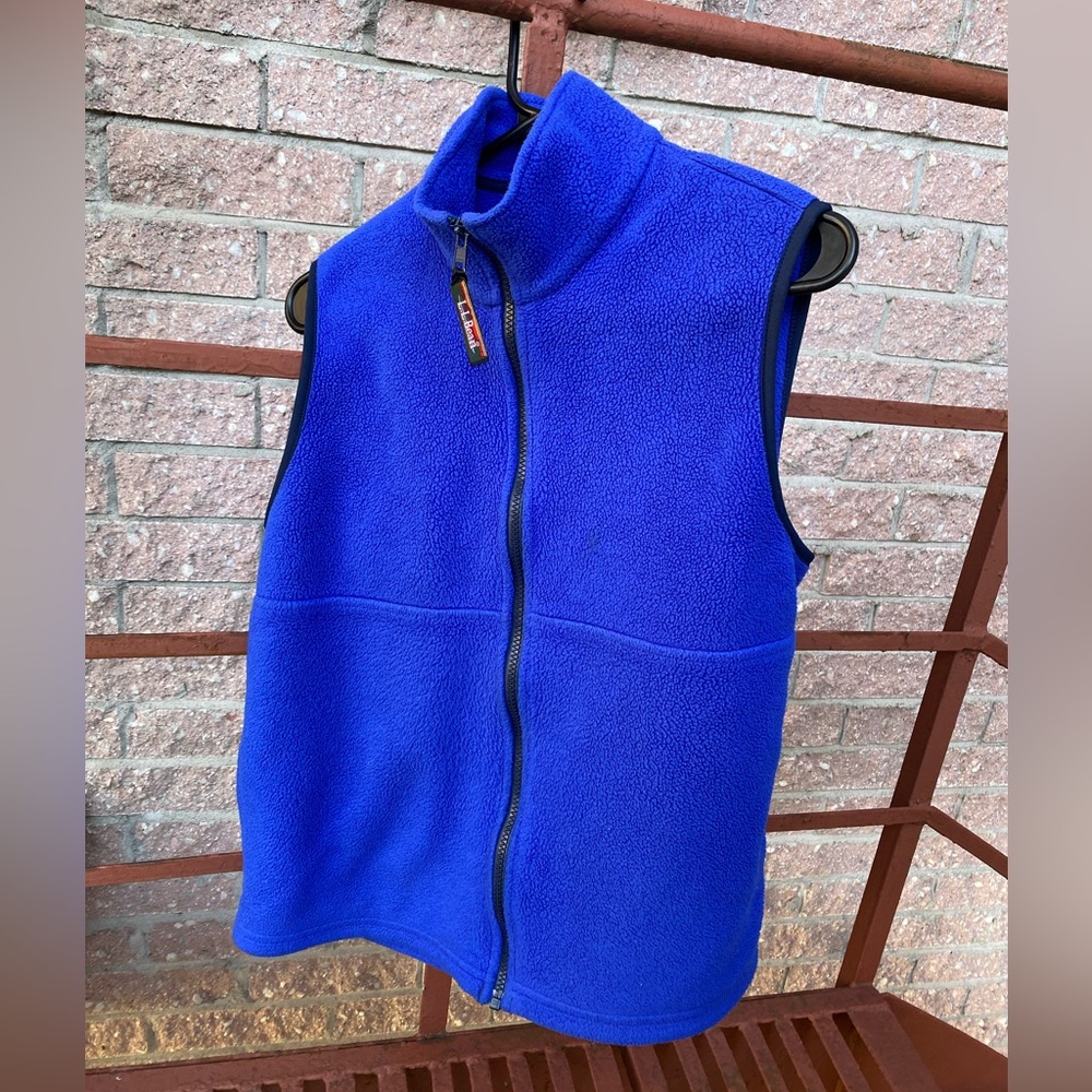 Fleece Vest L.L. Bean Size S-REG Vintage Cobalt Blue